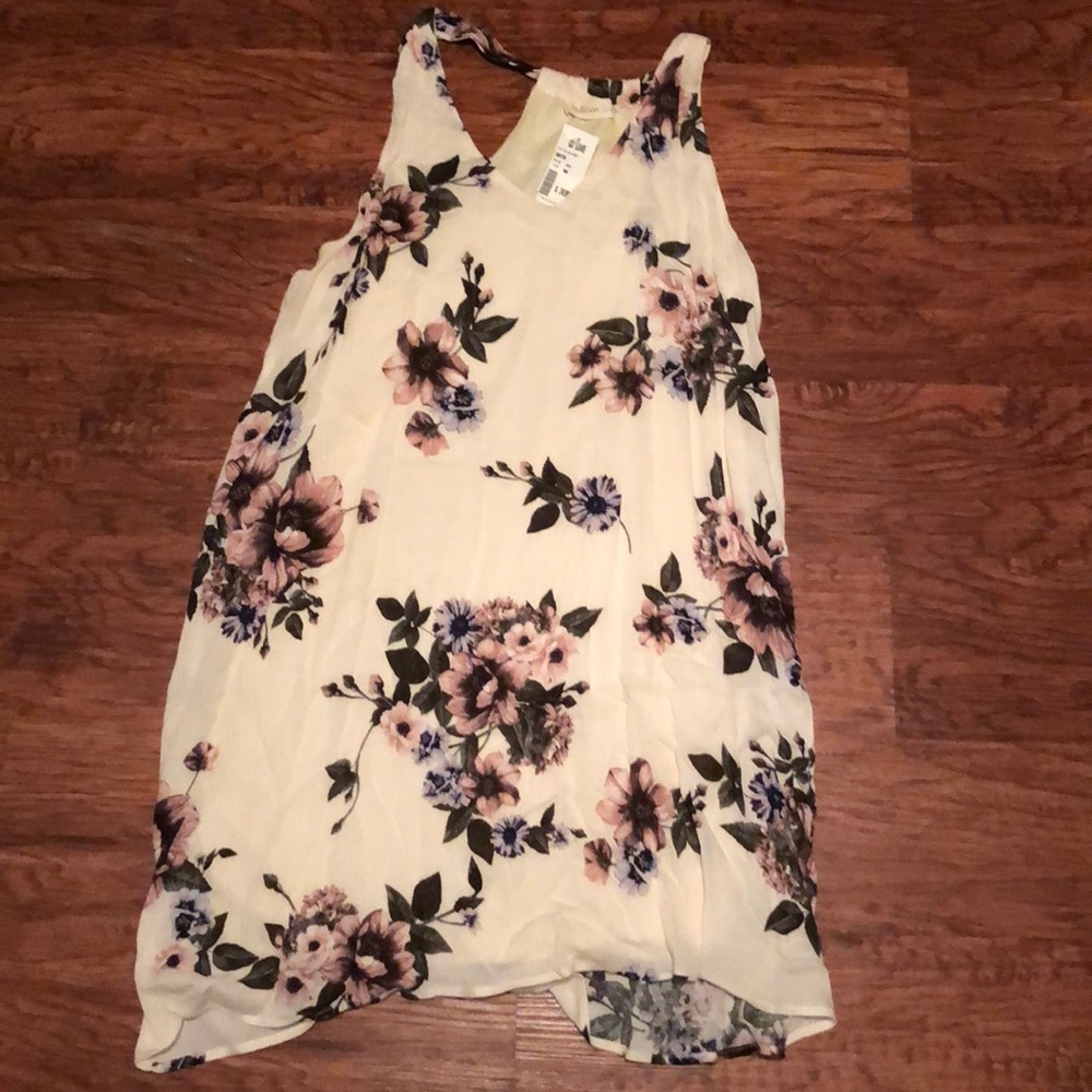 Purple floral dress